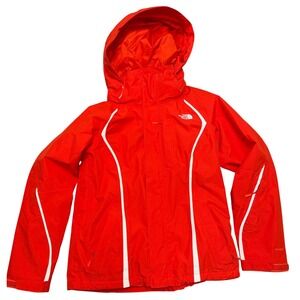 Hyvent women's Northface, orange jacket with hood full zip size medium